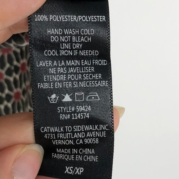 Pleione Sleeveless Blouse Micro Patterning V neck XS - Picture 7 of 9